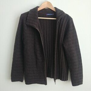 MacKenzie Country made in New Zealand merino wool angora asymmetrical sweater